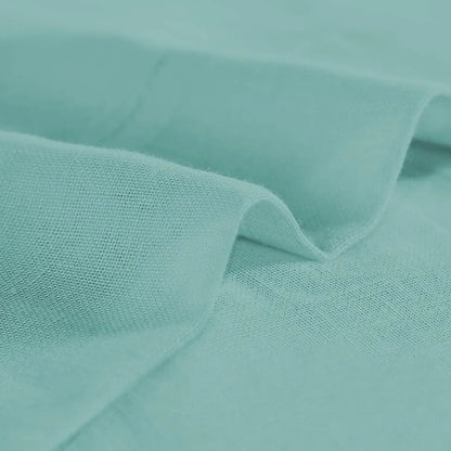 Cloth Fusion Cotton Feel Sheer Door Curtains 9 Feet Long Set of 2 Semi-Transparent Sea Green