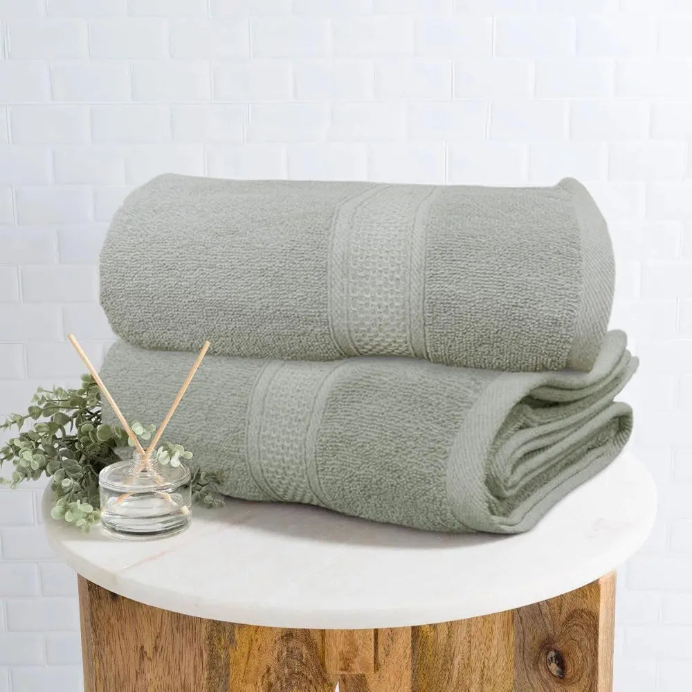 Luxe Home Cotton Bath Towel 450 GSM Quick Dry Large Size Bathroom Towels Colour Grey