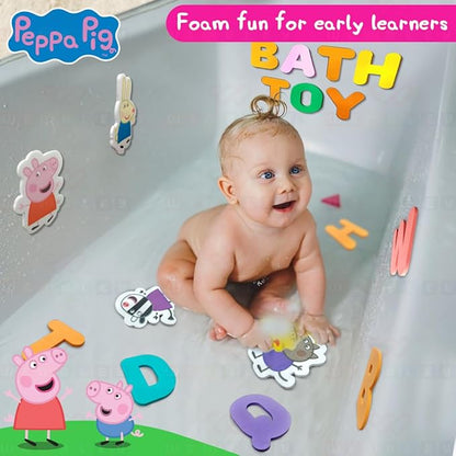 Wembley Peppa Pig Foam Cutouts for Kids EVA Foam Alphabets & Characters Bath Toy Set of 32