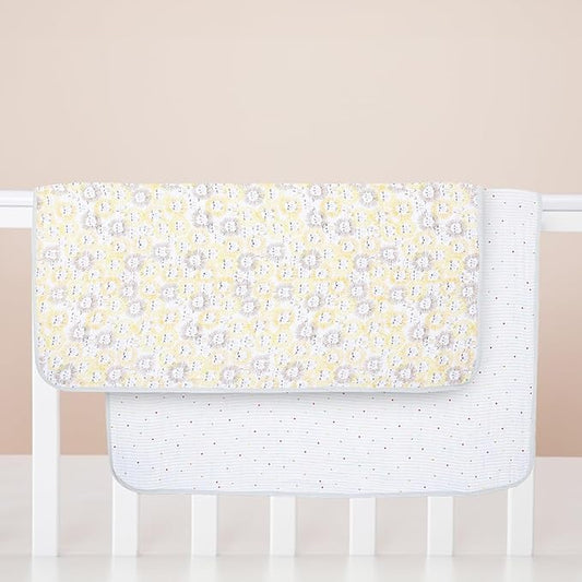 Haus & kinder Cotton Reversible Muslin Blanket For Newborn Baby Boy Colour Roarsome Yellow