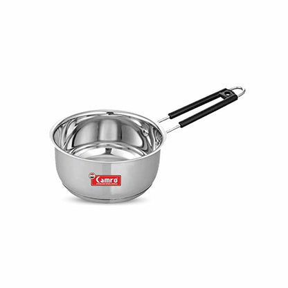 Camro Induction Bottom Deep Sauce Pan 12 No 2.3 Liters Gas Stove Compatible Dishwasher Safe