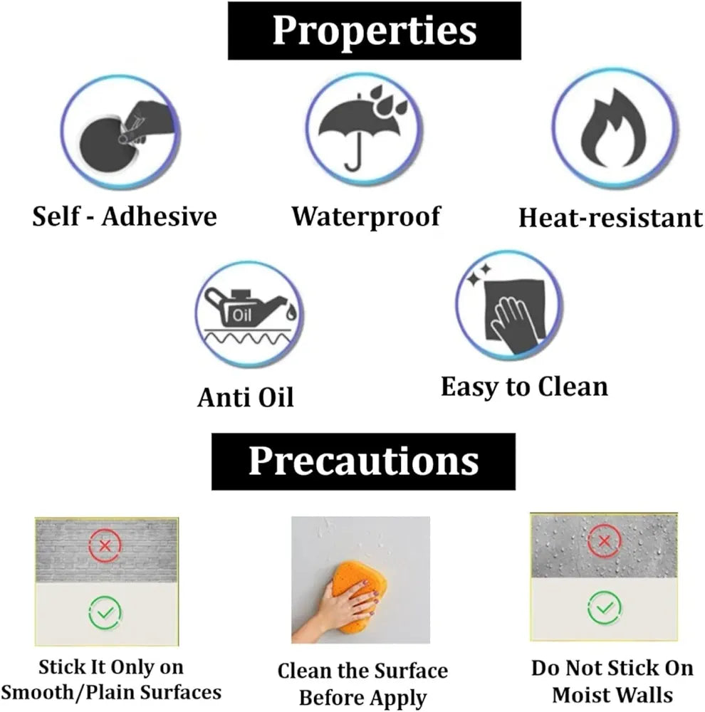 Jaamso Royals White Brick Stone Wall Papers for Home Brick Wallpaper 200cm X 45cm Multicolour 200CM