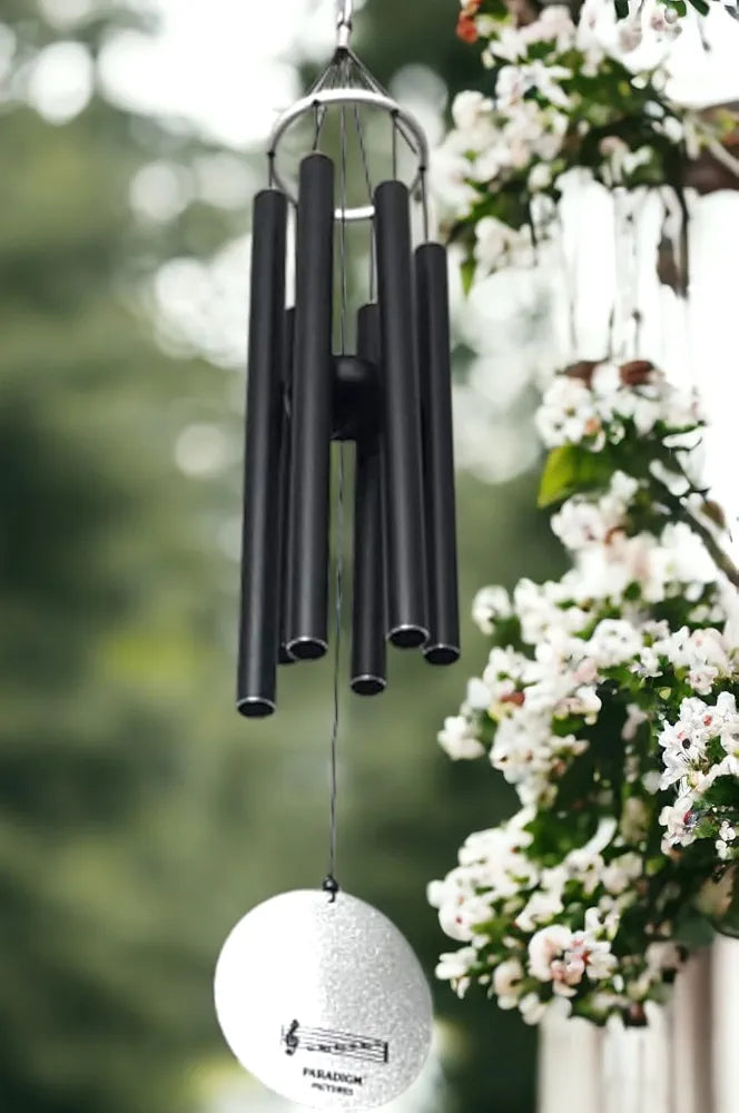 Paradigm Pictures 30.5 inch Big Wind Chimes silver black