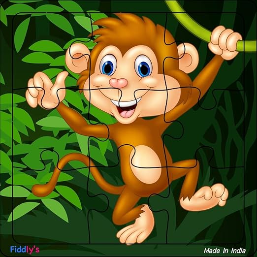 Fiddly's Wood Jigsaw Puzzles for Kids & Children - 9 Pieces | Animal & Sea - Pack of 6 | Age 3+