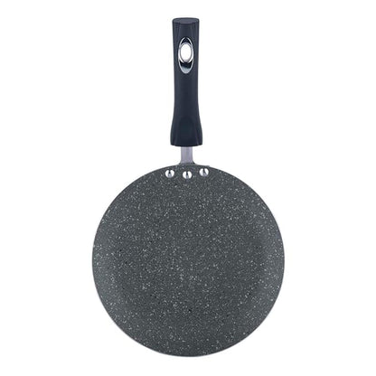Vinod Zest Marbilo Aluminium Non Stick Concave Tawa - 24 cm | Roti / Chapati Tawa | 3 mm Thick | 5 Layer Coating | Stain Resistant