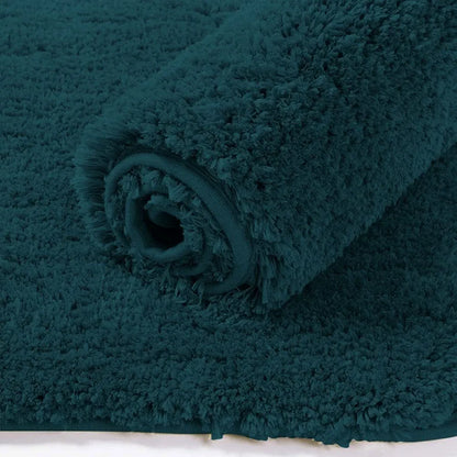Luxe Home International Microfibre Rectangular Home Bath Mat Super Soft Anti Skid Newman Mats For Bathroom  Colour Teal