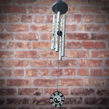 Aluminium Feng Shui Vastu Wind Chime 5 Pipe 45 cm silver