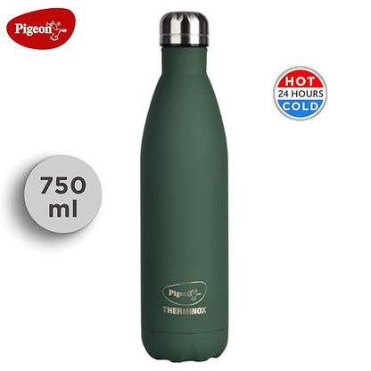 Pigeon by Stovekraft Aqua Olive Stainless Steel Double Water Bottle(Green) - 750 ml