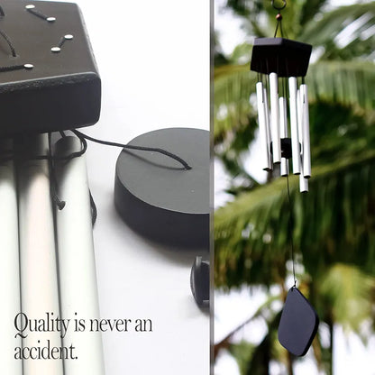 Lilone 7 Pipe Silver Wind Chimes 60 cm Long