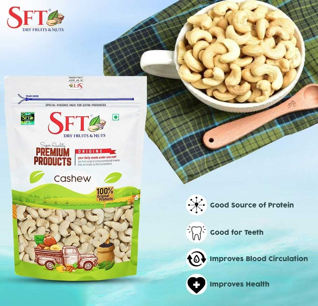 Sft Cashew Nut Whole Kaju - 1000 gms