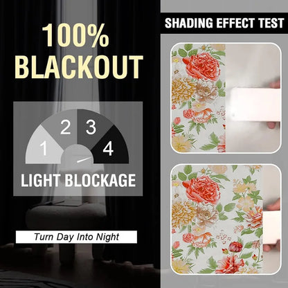 Cloth Fusion Blackout Printed Premium Door Curtains 7 Feet Long Set of 2 Lush Blooms