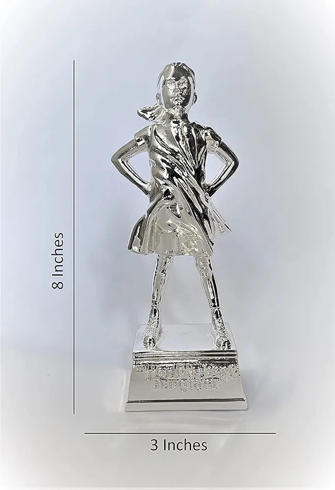 Gold Art India Daughter Figurine Silver Plated World's Best Daughter