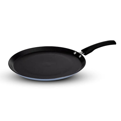 Fackelmann Cologne Range Aluminium Non-Stick Roti Tawa 28 cm Riveted Handles for Strong Hold