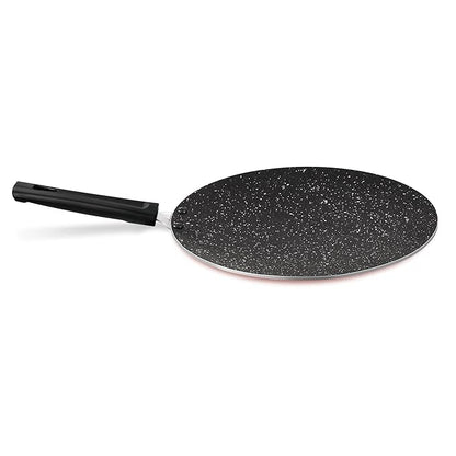 Milton Pro Cook Granito Induction Non-stick Concave Tawa, 28 Cm, Burgundy - 650 gms