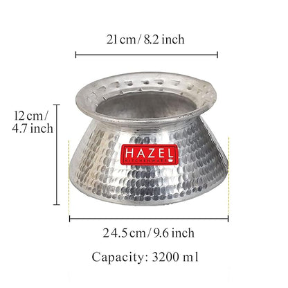 Hazel Handi for Cooking 3200 ml Aluminium Biriyani Pot with Lid Aluminium Handi