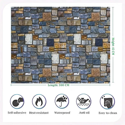 Jaamso Royals Brick Stone Wall Papers for Home Design 5