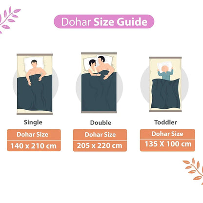 Divine Casa 120 GSM Microfiber Single Dohar Soft & Lightweight Throw Blanket Tropical Leaf Pattern Colour Orange & Yellow