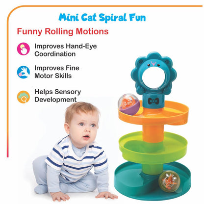 Toymate Toddler’s Delight 2-in-1 Gift Set Spiral Ball Ramp Tower & Pound-a-Ball Hammer Toy