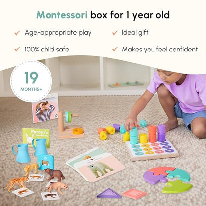 Curious Cub Montessori Learning Wooden Toys Box 9 | Brain Development Problem/puzzle Solving | Hand-eye Coordination