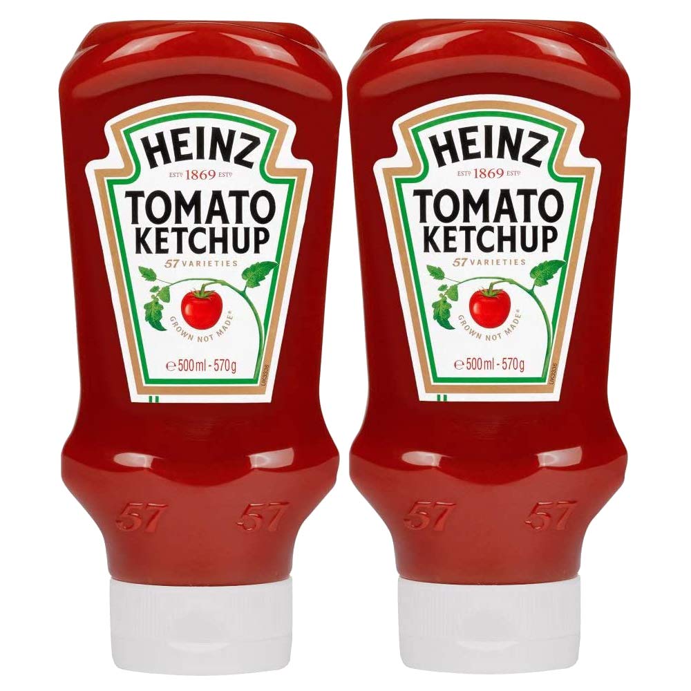 Heinz Tomato Ketchup Bottle - 570 gms Each (Pack of 2)