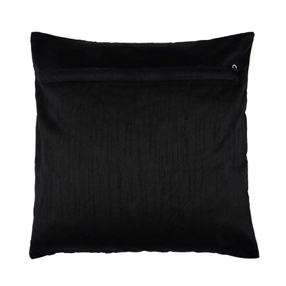 Kuber Industries Cushion Cover Pillow Covers Embroidery Cushion Covers Set of 5 Black