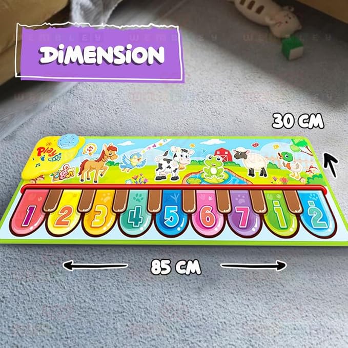 Wembley Animal Piano Mat with 8 Music Modes & Animal Sounds