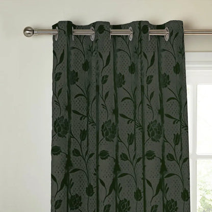 Cloth Fusion Sheer Curtain Long Door 9 Feet Rose-Grey