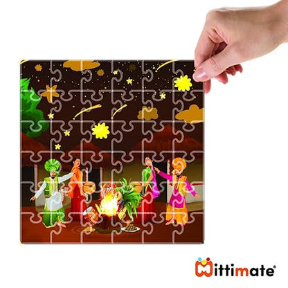 Mittimate Lohri Jigsaw Puzzle Game for Kids Age 4 to 6 Old 36 Pieces Puzzle Toy