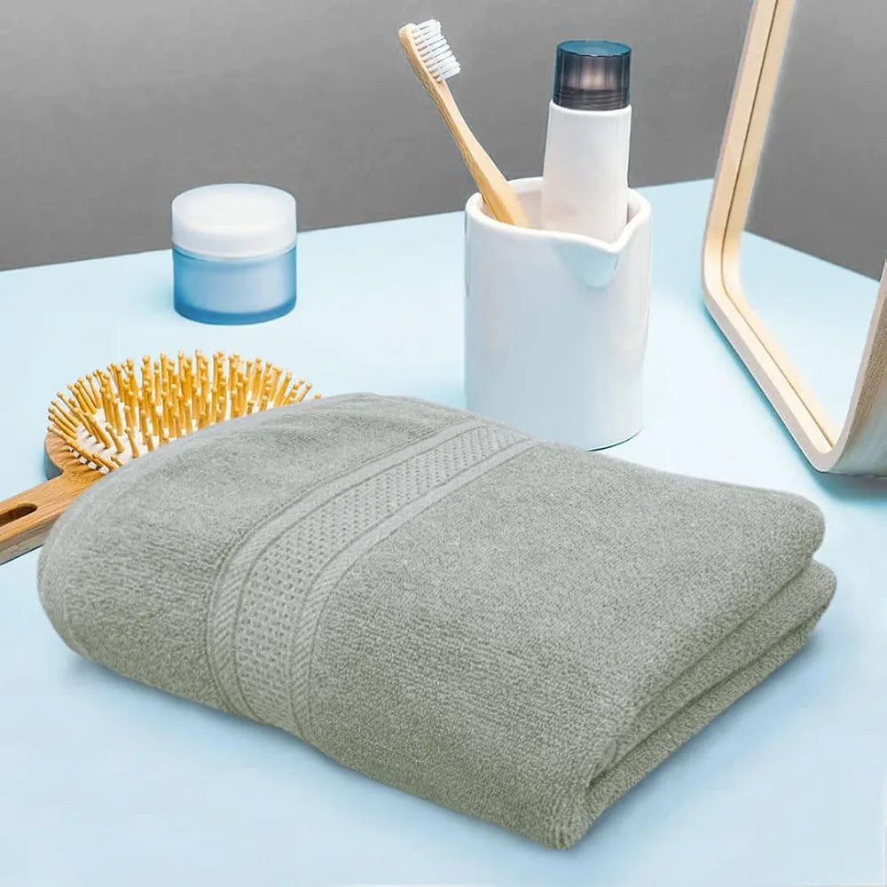 Luxe Home Cotton Bath Towel 450 GSM Quick Dry Large Size Bathroom Towels Colour Grey