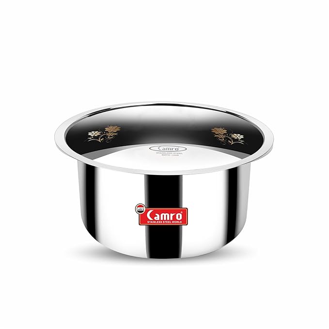 Camro Tripro Triply Artisian Tope with lid 15 No 3.4 Liters Capacity Cauldron Tope Handi