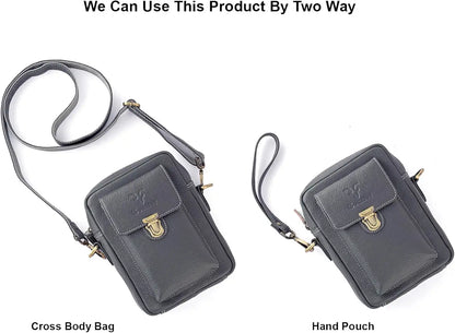 Goatter Genuine Leather Unisex Sling Cross-BodyBag Messenger Bag