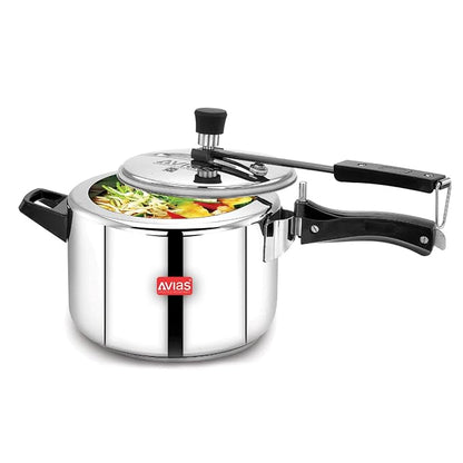 Avias Ceres Stainless Steel Inner Lid Pressure Cooker 5L Cooker/Induction Friendly 1.2mm Thickness