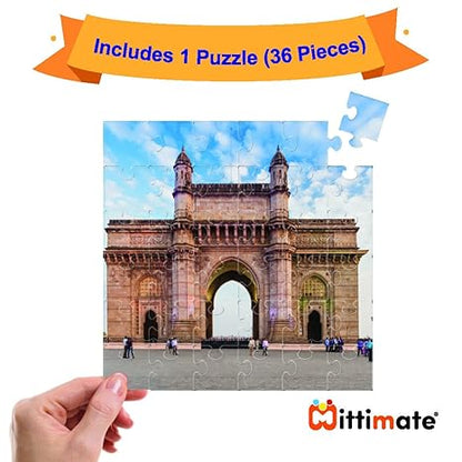 Mittimate 36-Piece Gateway of India Jigsaw Puzzle for Kids 4+ Enhances Imagination for Focus