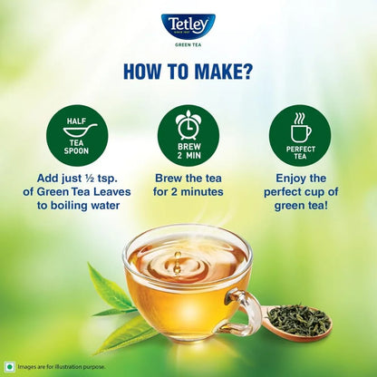 Tetley Green Tea Immune With Added Vitamin C, Classic Green Tea, Makes 400 Cups, Long Leaf Tea, 5X Antioxidants As An Apple - 500 Gm