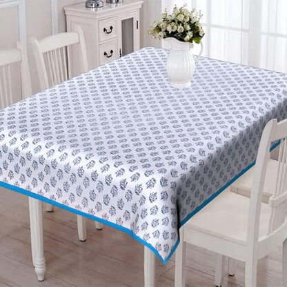 Texstylers Pure Cotton Jaipuri Print 60x90 Inches 6 Seater Dining Table Cloth Cover Rectangular 27