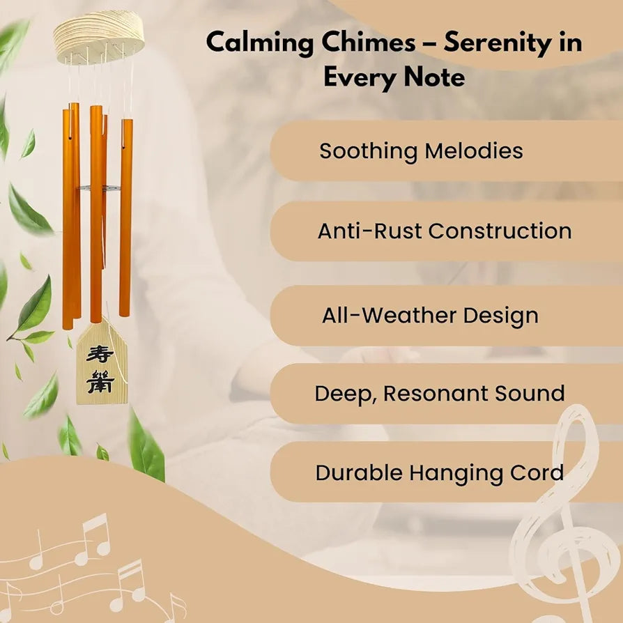 Plus Value 5 Pipe Wind Chimes for Balcony Feng Shui Metal Hanging Bells Big Size