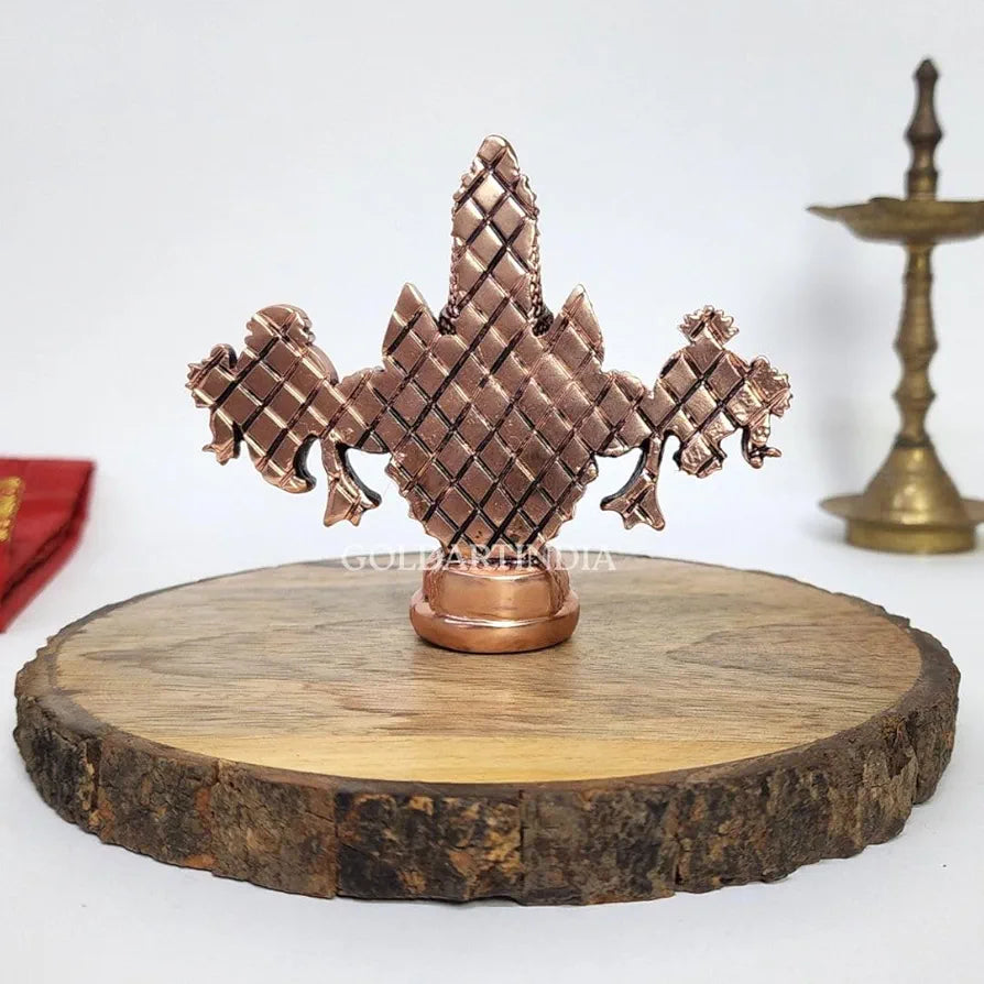 Gold Art India Lord Venkateswara Balaji Idol Copper-Plated Antique Matte Finish 3.5 x 4.2 inch