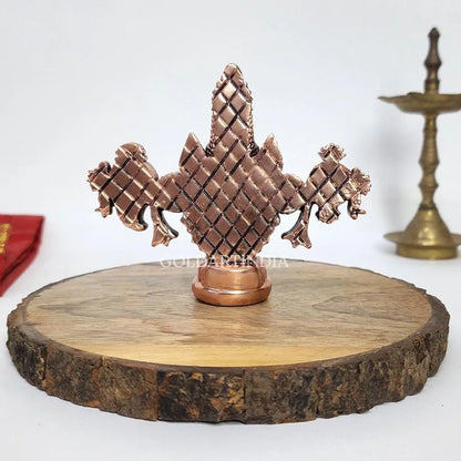 Gold Art India Lord Venkateswara Balaji Idol Copper-Plated Antique Matte Finish 3.5 x 4.2 inch