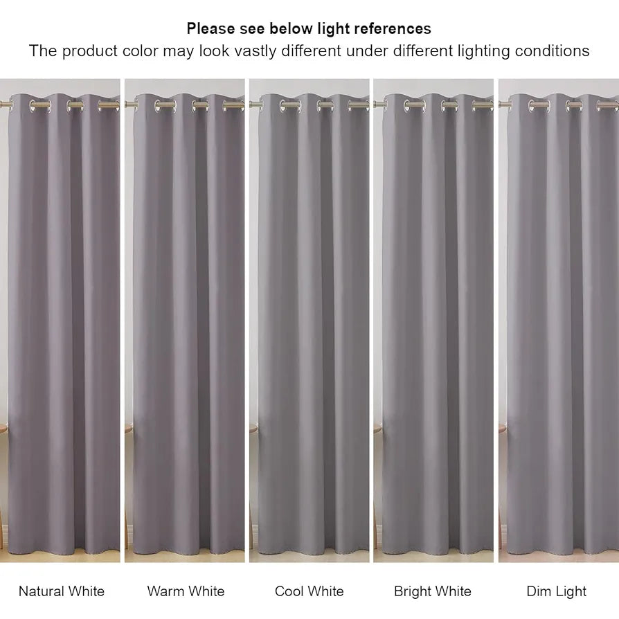 Cloth Fusion Blackout Door Curtains 9 Feet Long Set of 2 Lilac Colour