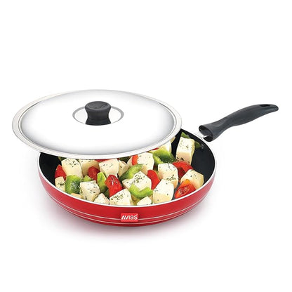 Avias Indiana Fry Pan 24cm Nonstick Aluminium Pan Gas Stove Compatible