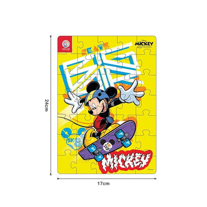 Ratna's 4 in 1 Disney Jigsaw Puzzle 140 Pieces for Kids | 4 Jigsaw Puzzles 35 Pieces Each | Mickey Mouse, Donald Duck, Goofy Vertical