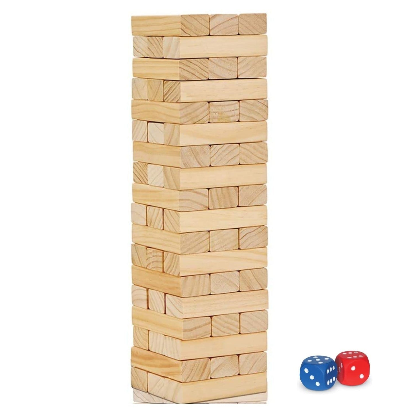 Kids Mandi Wooden Blocks 54 Pieces Stacking Game and Tumbling Building Block