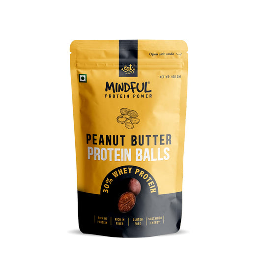 Eat Anytime Mindful Healthy Peanut Butter Protein Balls - 100 gms(Pack of 2)