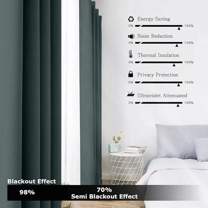 Divine Casa Super Satin Semi Blackout Door Curtains 7 feet Long Curtain Holder Colour Glazed Ginger (Pack of 2)
