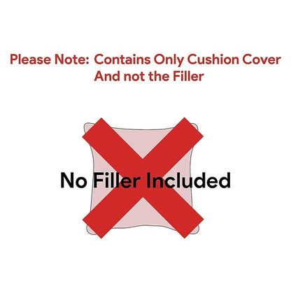 Cloth Fusion 100 TC Velvet Sofa Cushion Cover Set of 5 Decorative HD Gold Foil Cushion Cover