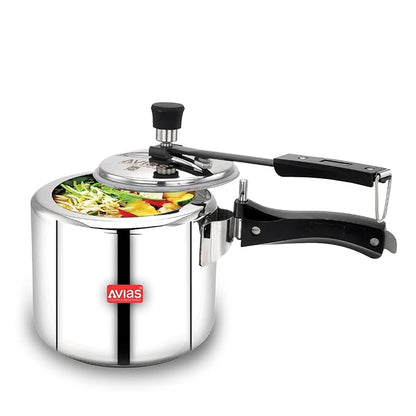 Avias Ceres Stainless Steel Inner Lid Pressure Cooker 3L Cooker Induction Base 1.2mm Thickness