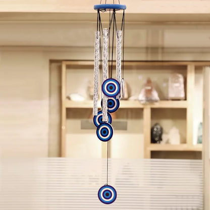9Dzine Wind Chimes with Evil Eye Protection - 27 Inches