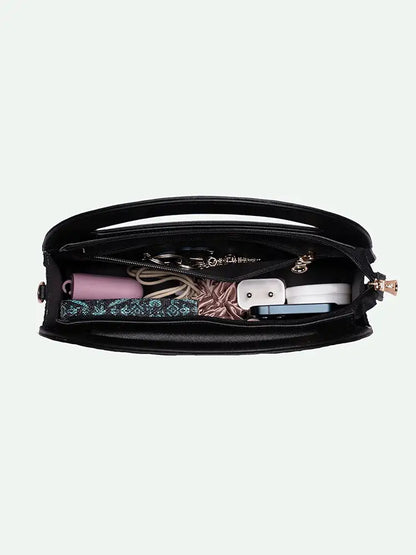 Zouk Rhea Kapoor Sling Bag Jute & Leather Crossbody Bag for Women