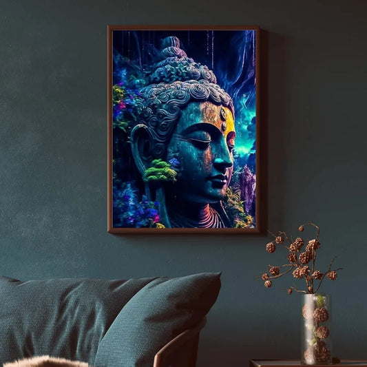 TULIP N TURTLE Gautam Buddha Diy Acrylic Paint By Number Kit For Adults Kids Beginner Number Painting Kit Diy Canvas Painting By Number Wall Decoration Diy Painting Kit For Adults, Multicolor