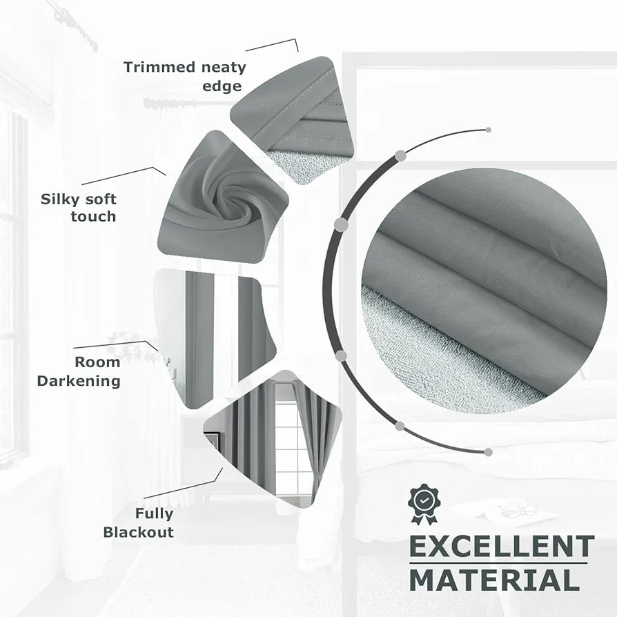 Divine Casa Premium Velvet Blackout Curtain 5 Feet Luxurious Thermal Insulated & Noise Reducing Room Darkening Panel Colour Mine (Pack of 1)